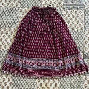 Elegant Maroon Patterned Skirt
